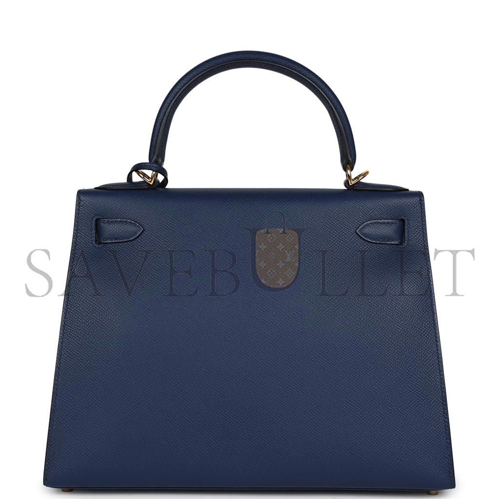 H**mes master kelly sellier 28 bleu epsom gold hardware (28*22*10cm)